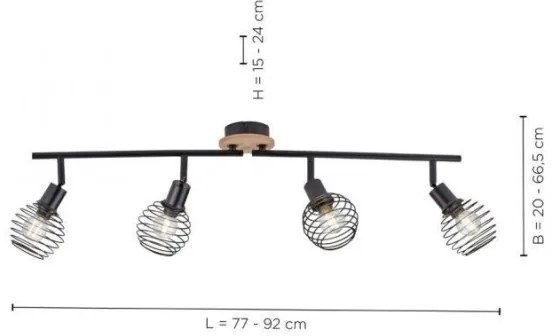 Spot EUGEN 4xE14/40W/230V Leuchten Direkt 15924-79