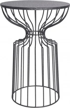 Masuta auxiliara design unicat Variation 50cm, negru