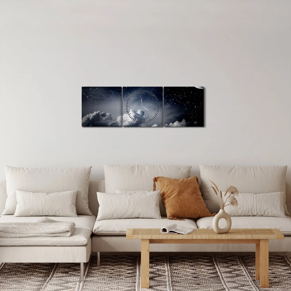 Tablou - Cerul înstelat (cu ceas) (90x30 cm)