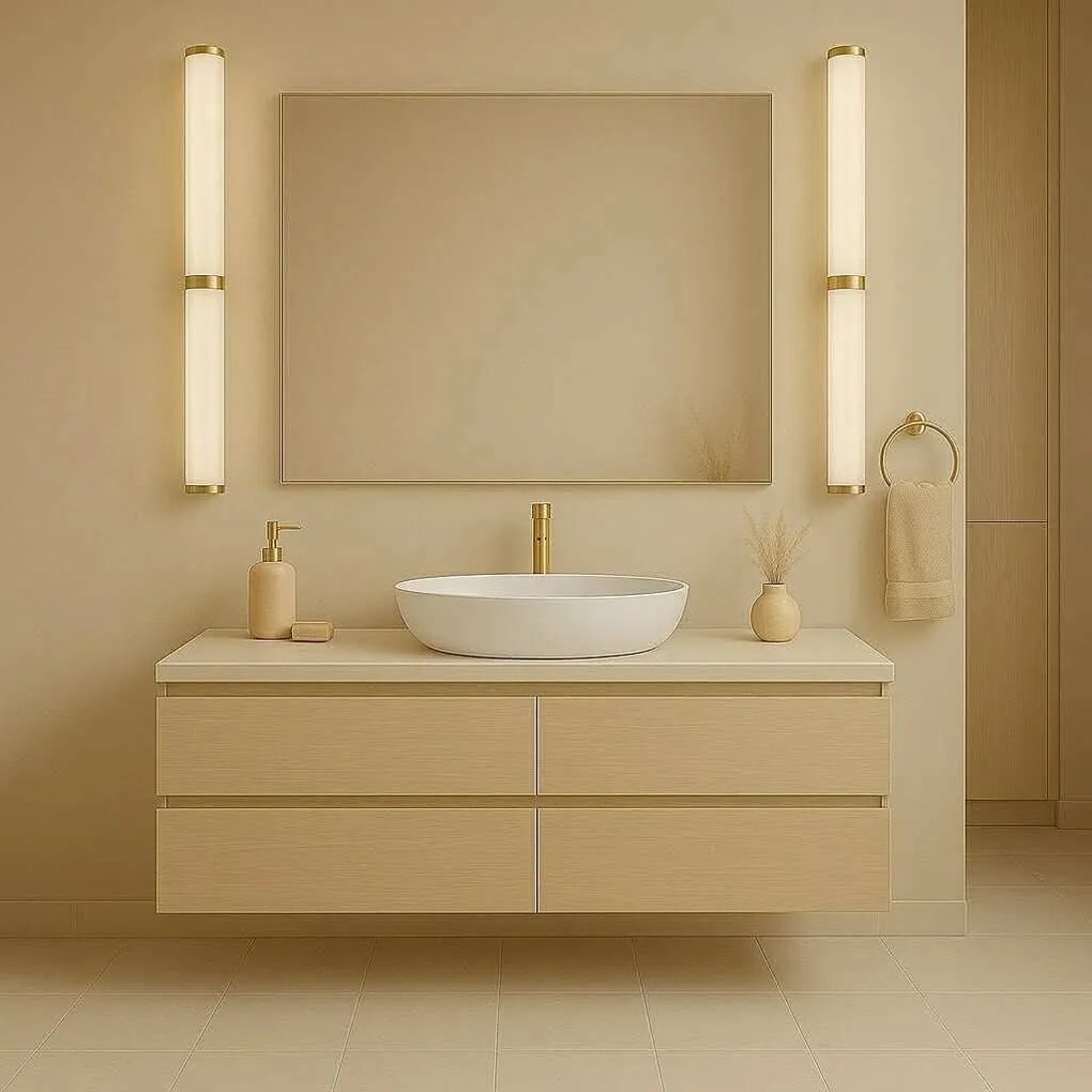 Aplica baie LED, Protectie IP44 alama periata, sticla BATUMI 8926