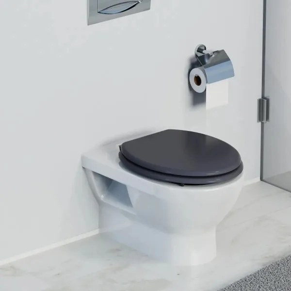 Schütte 80104 - Capac WC SPIRIT Antracit, SoftClose, din MDF