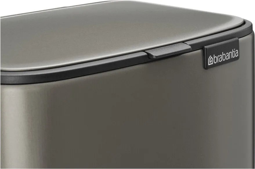 Coș de gunoi gri cu pedală din oțel 7 l Bo – Brabantia