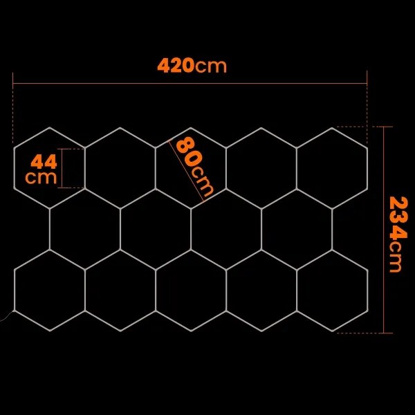 LED Stm plafonieră HEXAGON LED/456W/85-265V 5000K CRI 90 IP54 albă