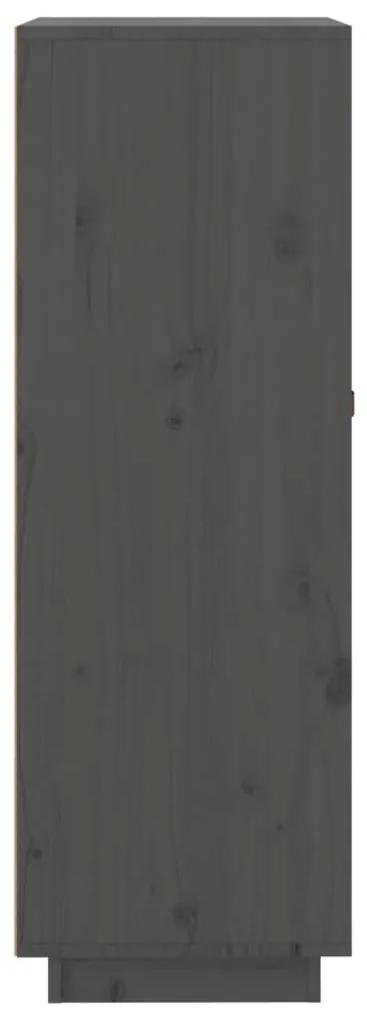 Dulap de vinuri, gri, 45x34x100 cm, lemn masiv de pin Gri, 1