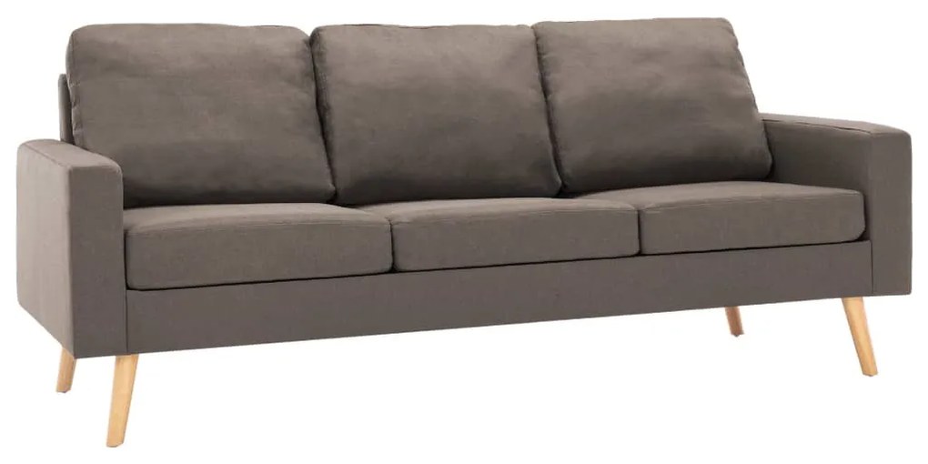 3056642 vidaXL Set de canapele, 2 piese, gri taupe, material textil