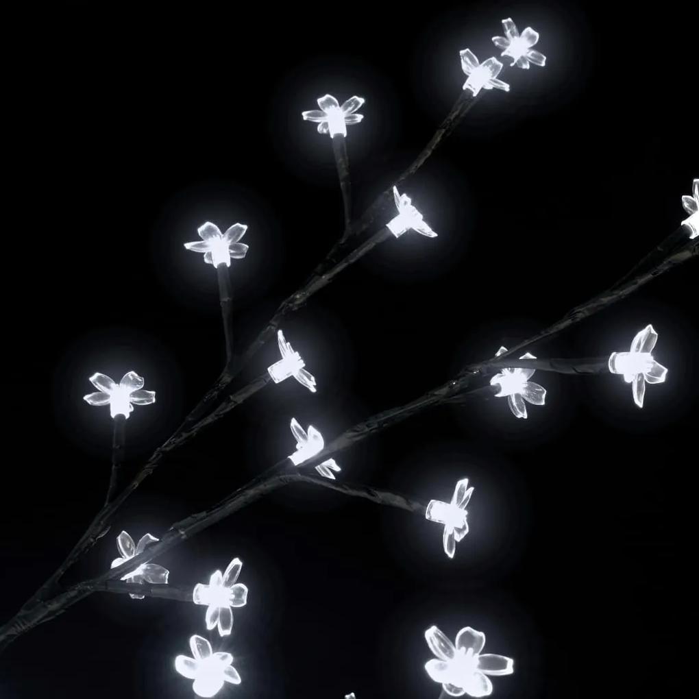 Pom Craciun, 1200 LED-uri alb rece, flori de cires, 400 cm 1, Alb rece, 400 cm