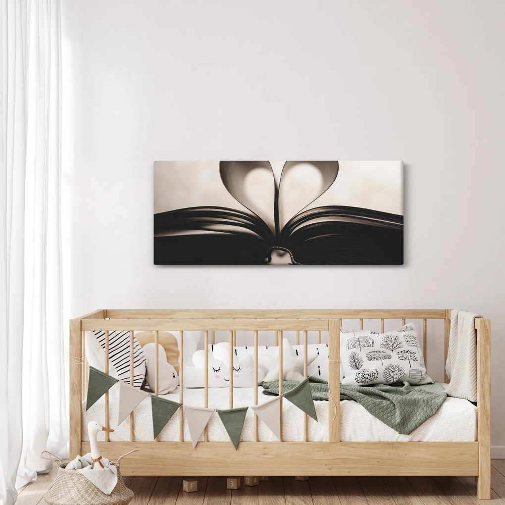 Tablou cu carte (120x50 cm)