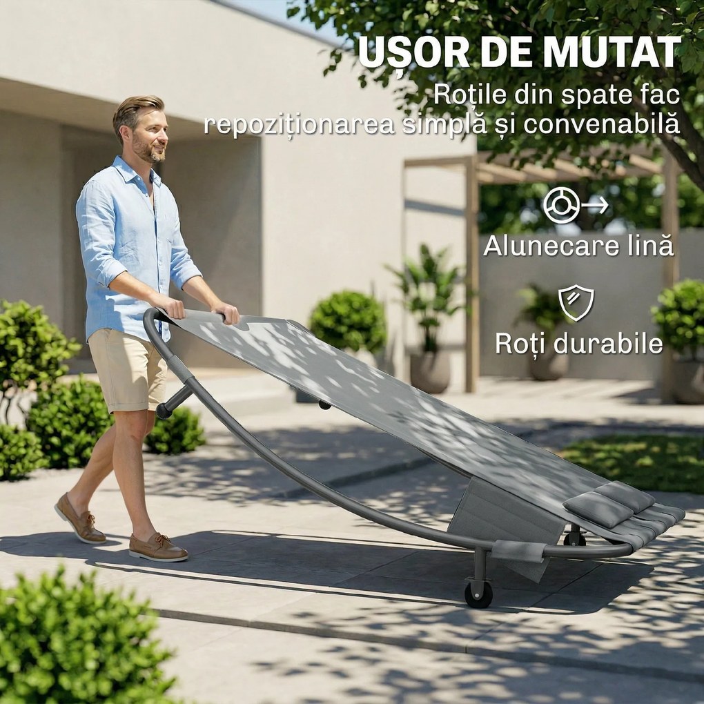 Outsunny plajă balcon parasolar dublu matrimonial | Aosom Romania