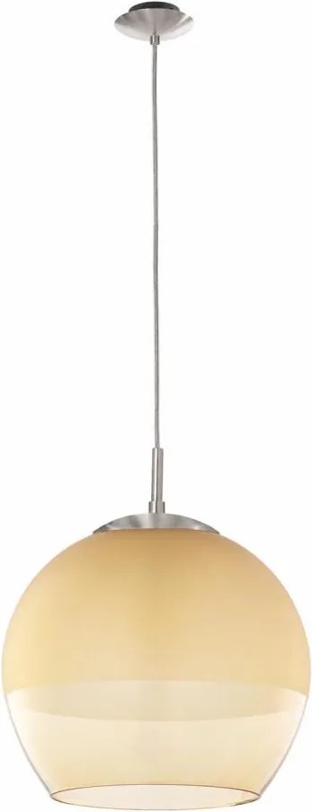 BRILAGI-LED Lustră pe cablu RETRO GLASS 1xE27/60W/230V crom mat/bej fumuriu