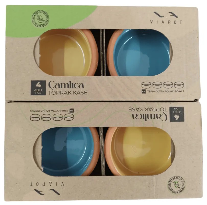 Set 4 Boluri din Lut Termorezistente  8 x 3,5 cm  Design Durabil si Functional pentru Bucataria Ta
