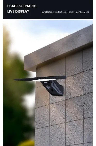 Immax 08482L-Aplică LED solară cu senzor LED/2,6W/5,5V IP65 negru