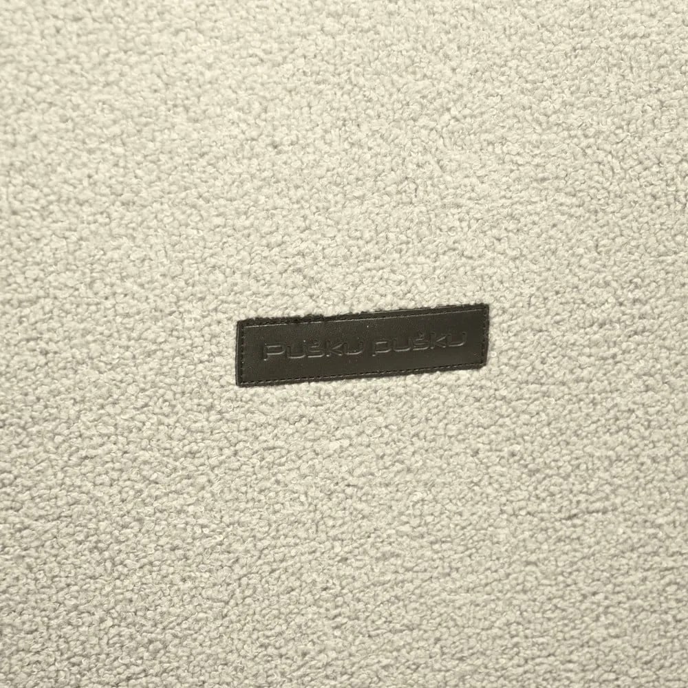 Fotoliu bean bag gri deschis cu tapițerie din țesătură bouclé Seat 100 Lounge – SLOWDOWN