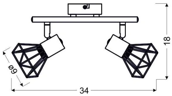 Lampă spot VERVE 2xE14/40W/230V
