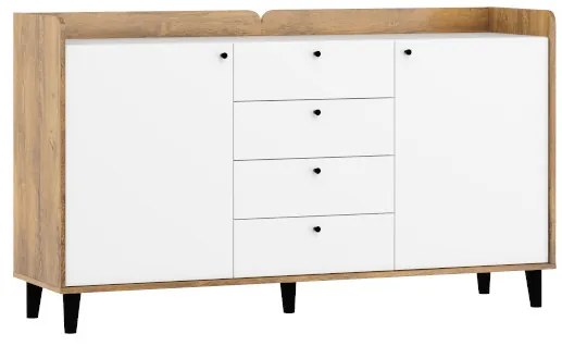 Dolce Dol-06 Comoda Oak Burgundy/White High Gloss