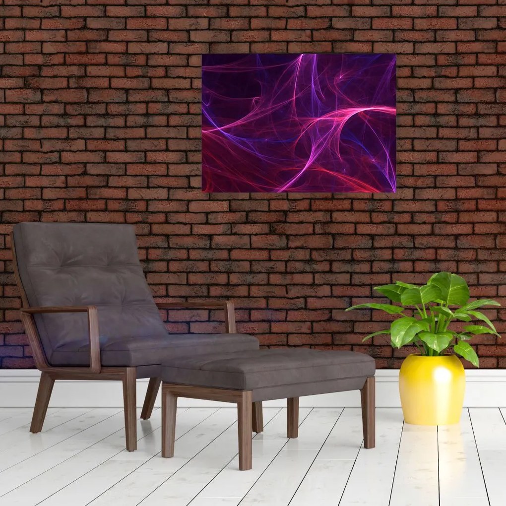 Tabloul abstract cu linii curbe (70x50 cm)