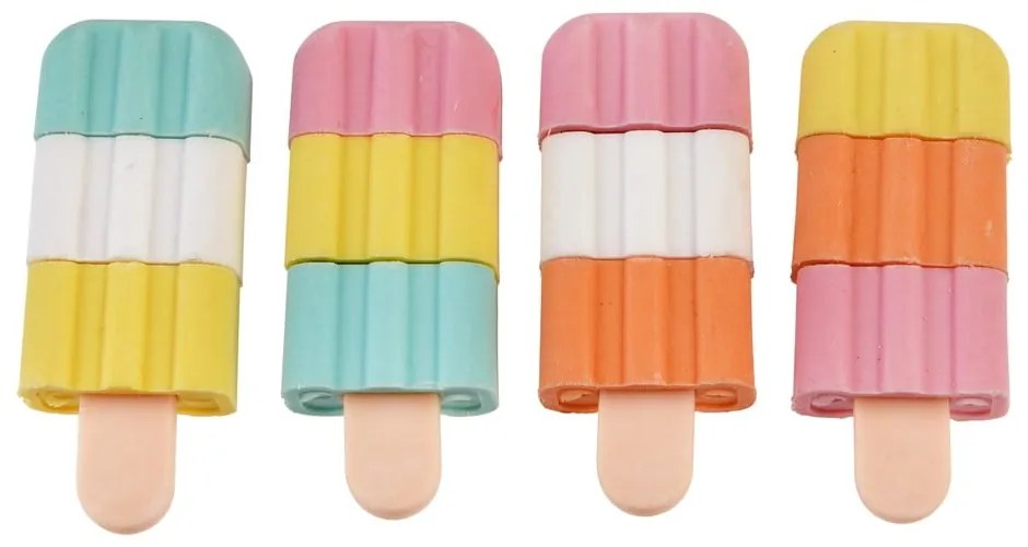 Set de 3 gume de șters / radiere Ice Lolly - Rex London