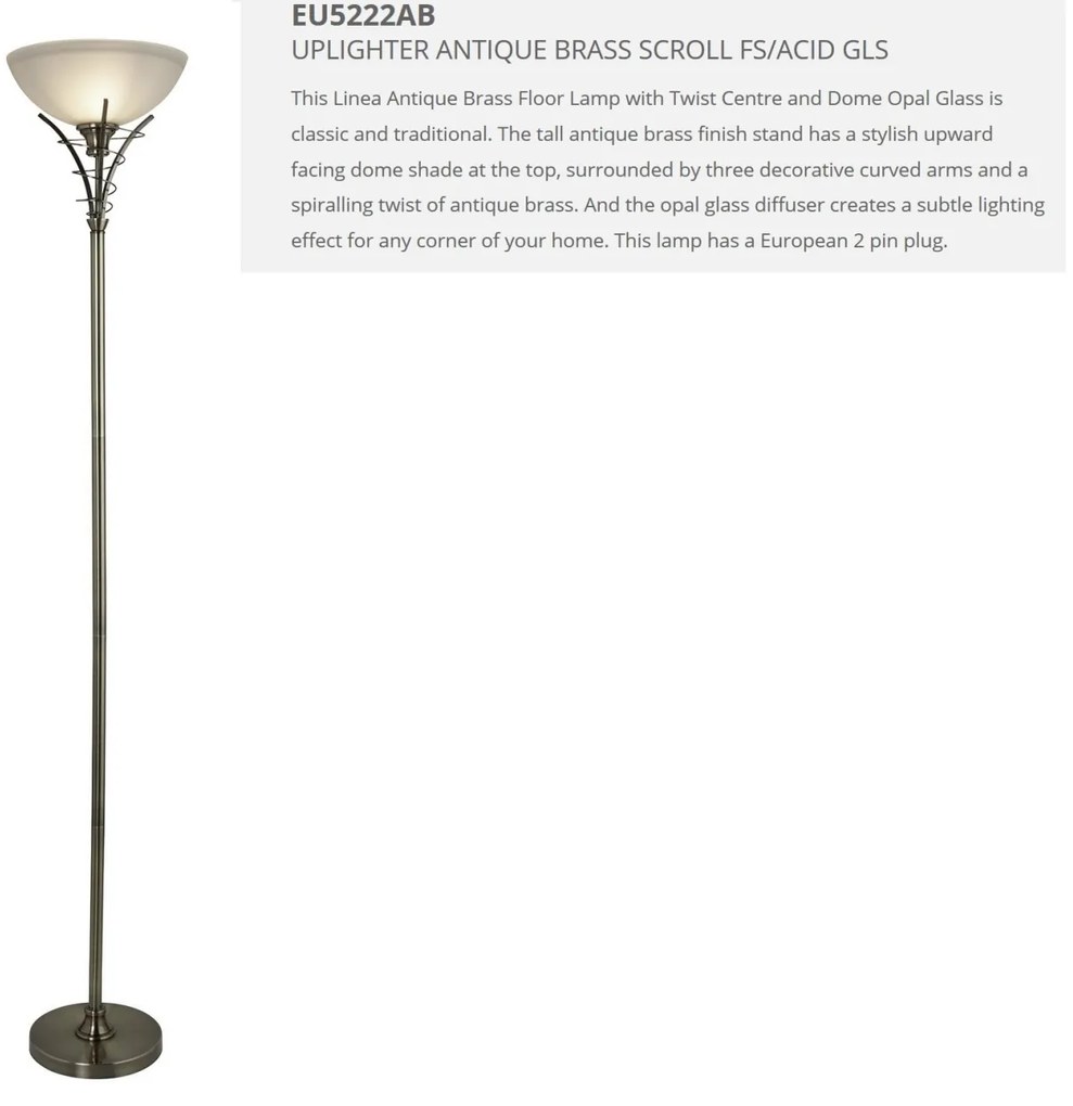 Lampadar / Lampa de podea stil clasic LINEA EU5222AB SRT