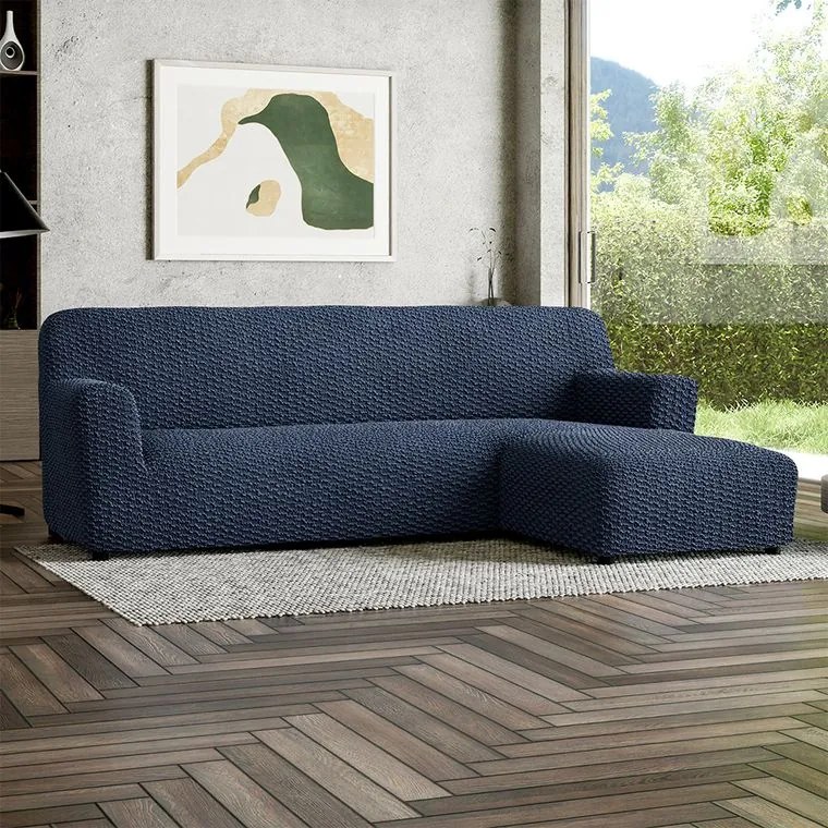 Gaico Huse bielastice MOSAICO albastre canapea cu otoman dreapta (l. 170 - 300 cm)