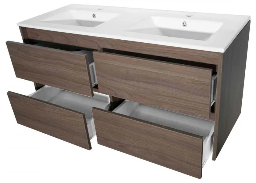 Mobilier de baie Porto 120 inferior cu lavoar în culoarea ulmului rauna