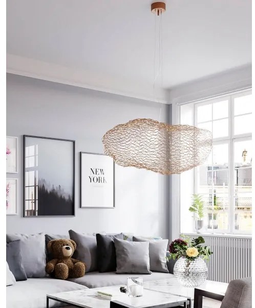 Lustră LED pe cablu ByRydens 4201250-6501 HAYDEN LED/15W/230V auriu