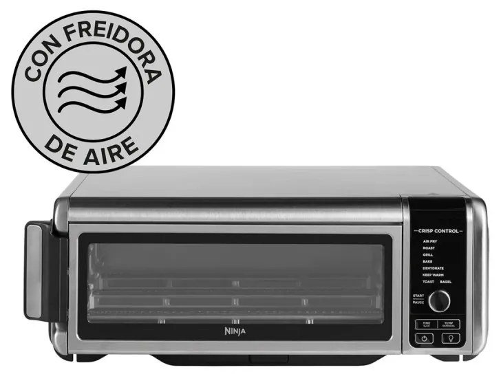 Cuptor multifunctional 8 in 1 Ninja SP101EU Foodi, 2400W, 10L, Air fry/Prajire/Coacere/Paine prajita, Compact, Inox