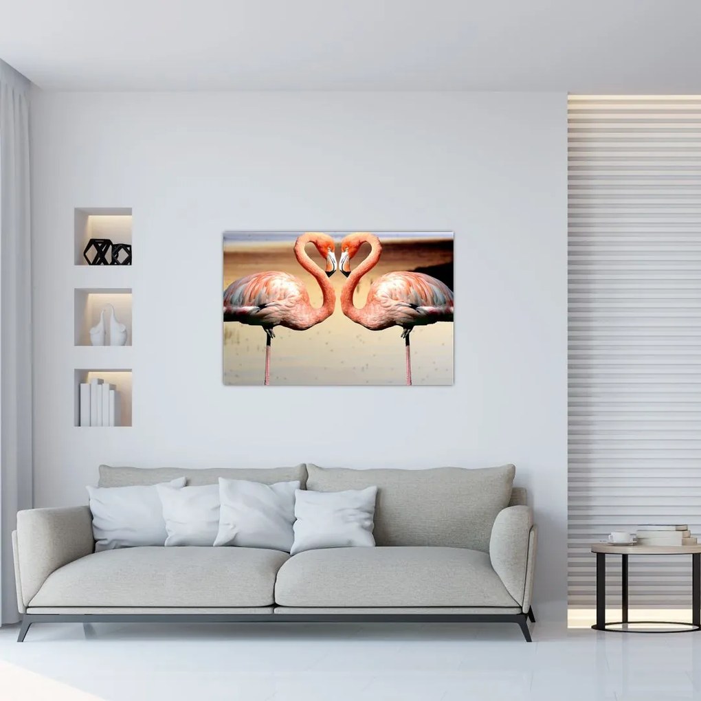 Tablou - doi flamemgo (90x60 cm)