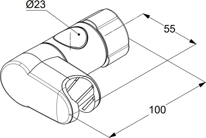 Suport glisant para dus Kludi 2 montare pe bara crom lucios