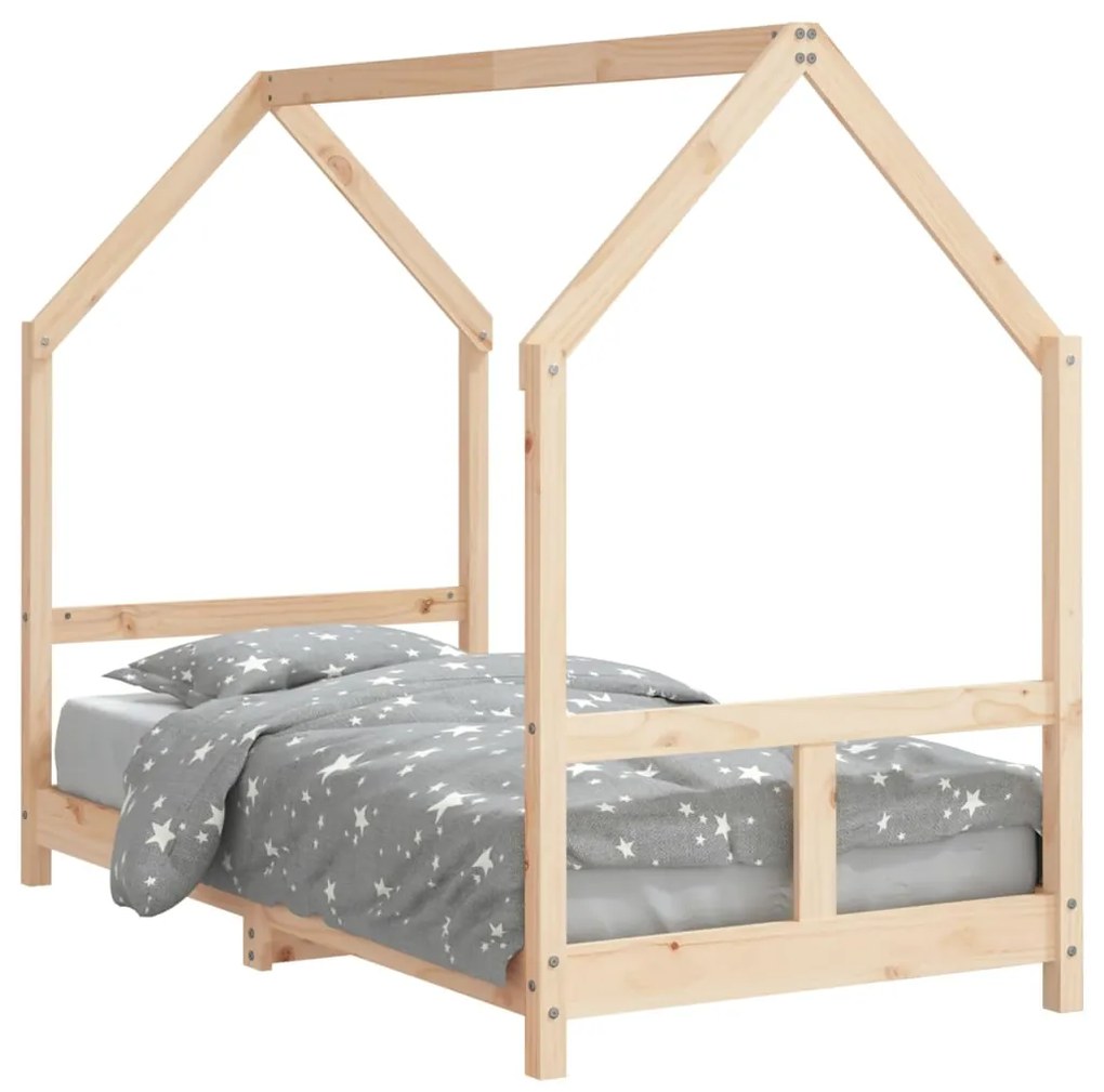 835724 vidaXL Cadru de pat pentru copii, 80x160 cm, lemn masiv de pin