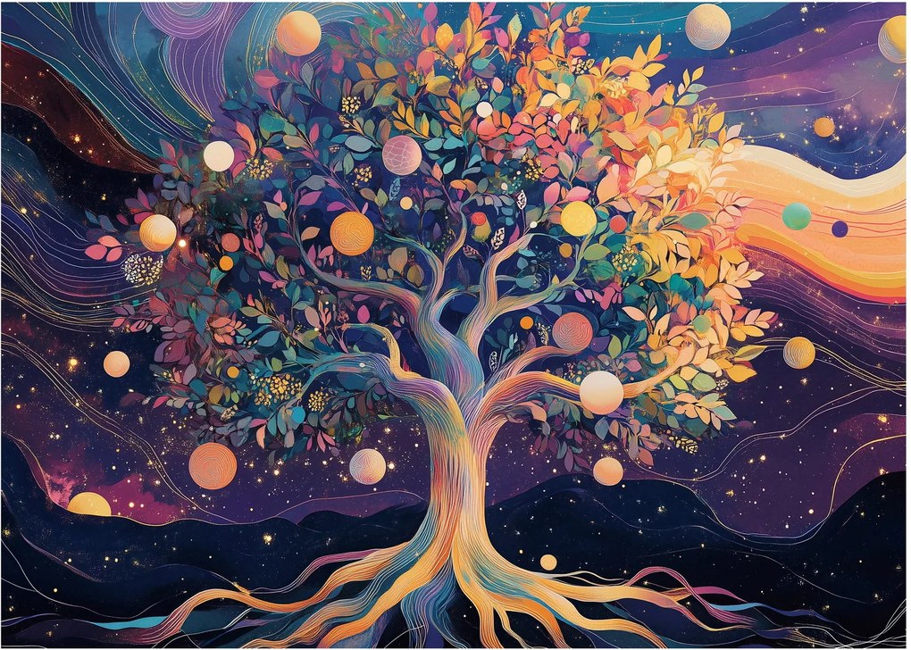 Tablou – Arbore violet plin de energie (70x50 cm)