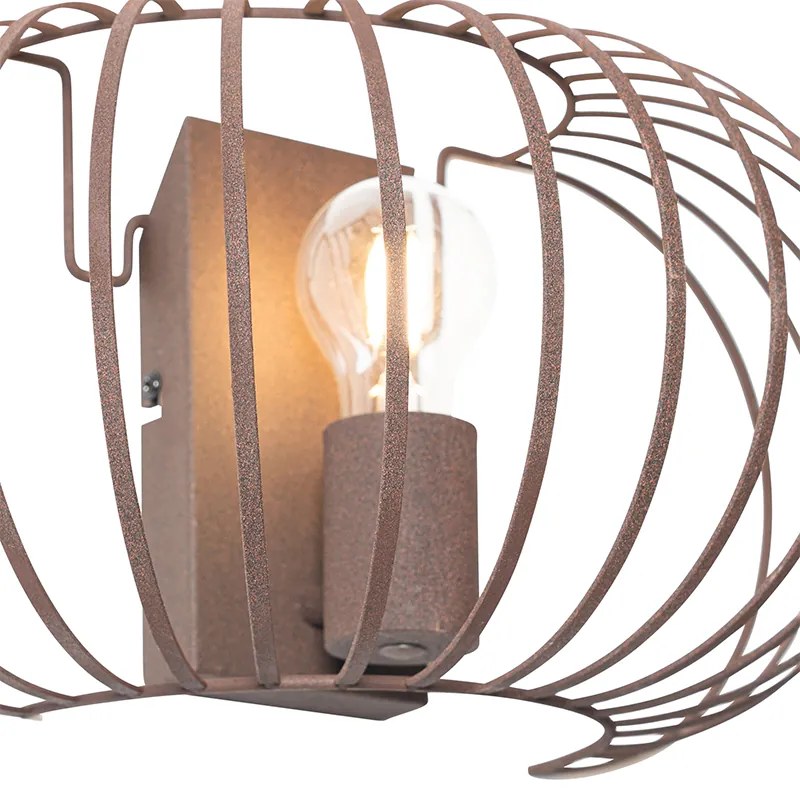 Lampa de perete de design maro ruginiu 39 cm - Johanna