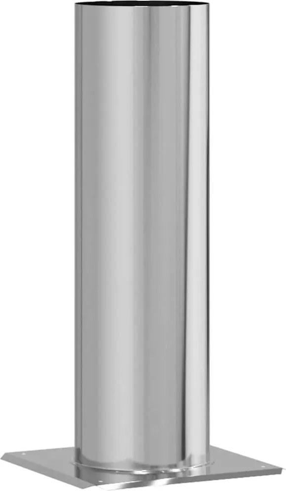 vidaXL Extensie pentru Capac de Semineu Argintiu 26 x 26 x 50 cm