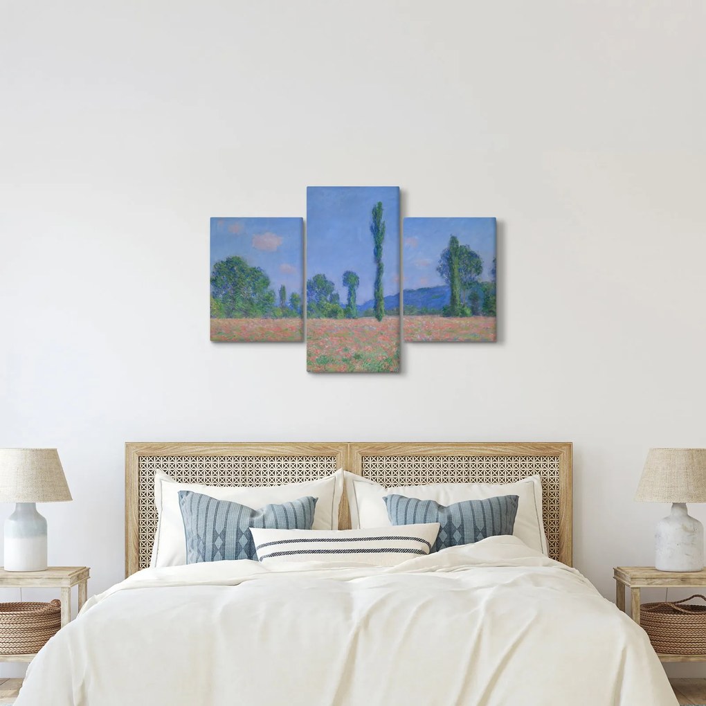 Tablou - Claude Monet, Poppy Field (Giverny), reproducere (90x60 cm)