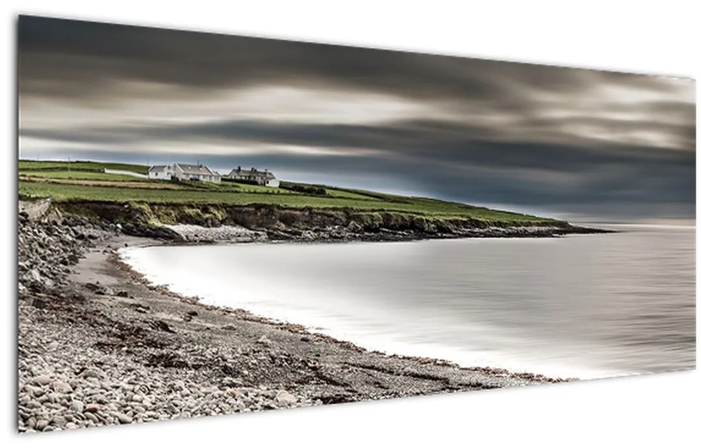 Tablou cu lac în amurg (120x50 cm)