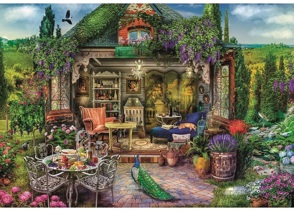 Colorat Escape Puzzle 1000 piese Regiunea vinului Clementoni