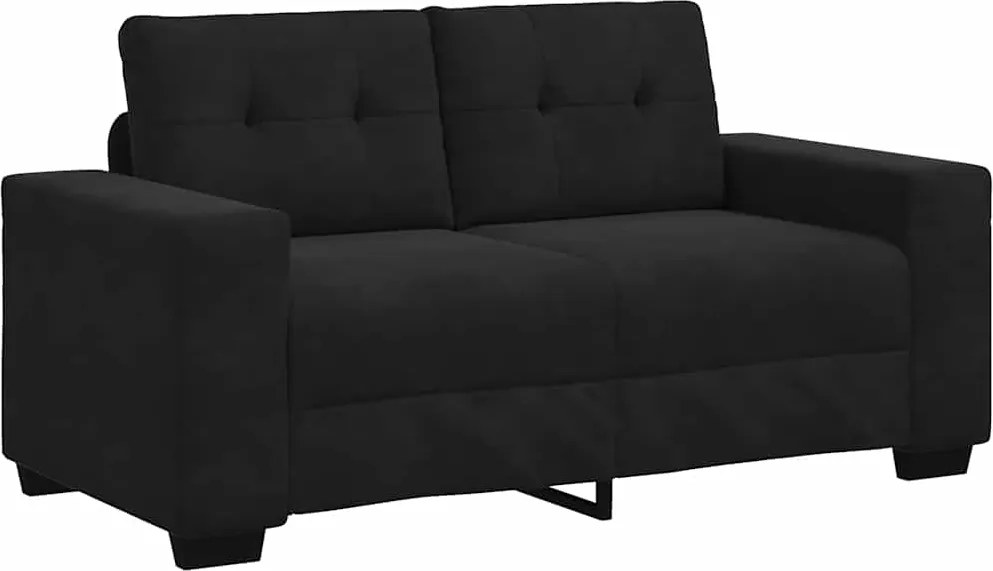 vidaXL Canapea loveseat neagră 160x77x82 cm catifea