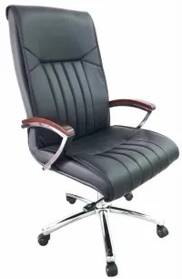 Scaun birou directorial A-8818 Piele ecologica Negru