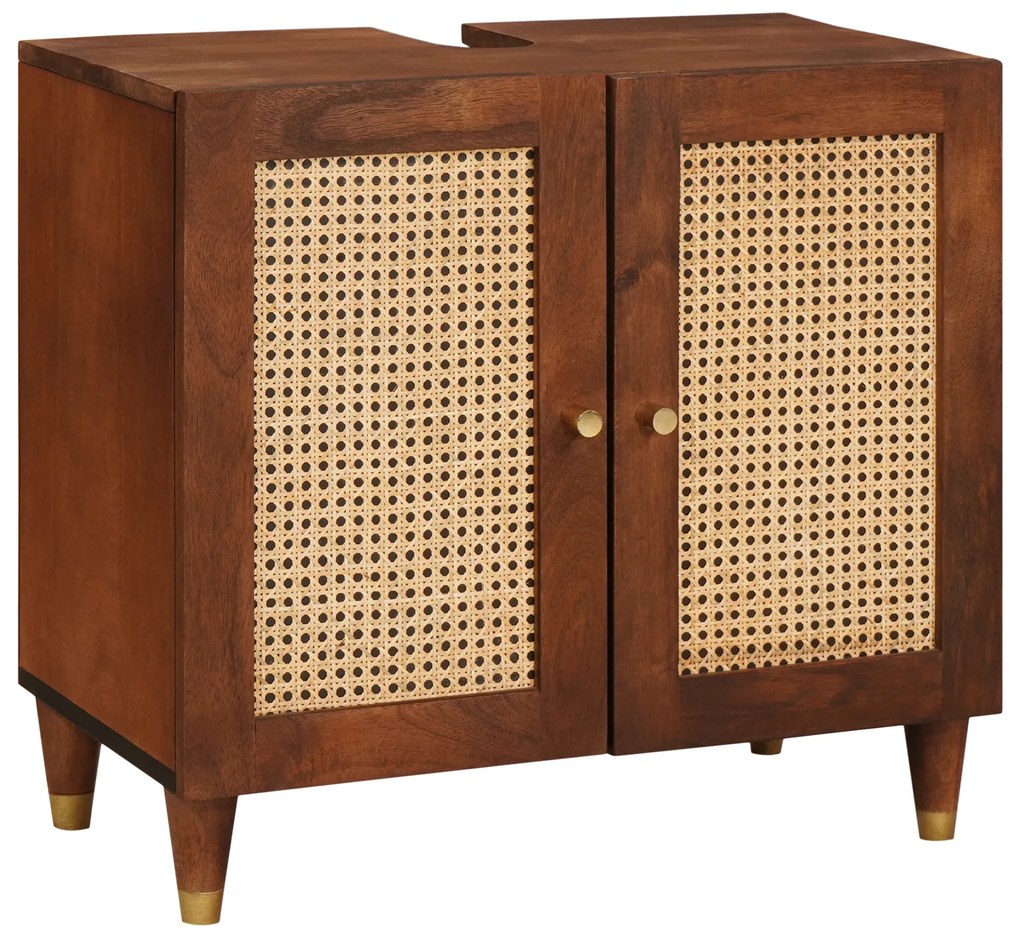 vidaXL Dulap de chiuvetă cu raft Maro 62 x 33 x 58 cm Lemn compozit