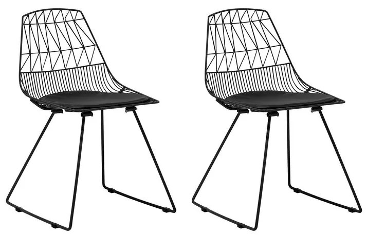 Set 2 buc. scaune pentru sufragerie Harlem (negru). Promo -47%. 1009953