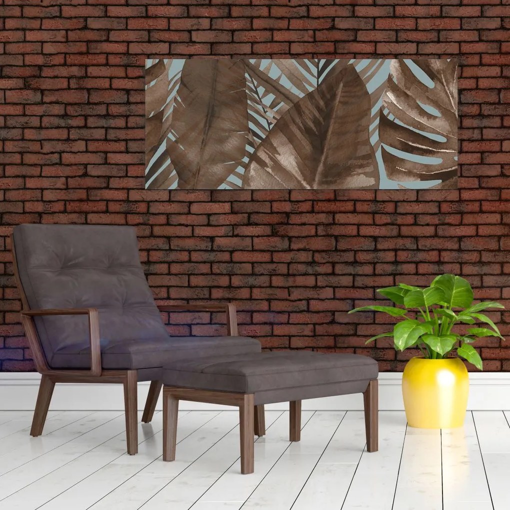 Tablou - Frunze de palmier acvarel (120x50 cm)