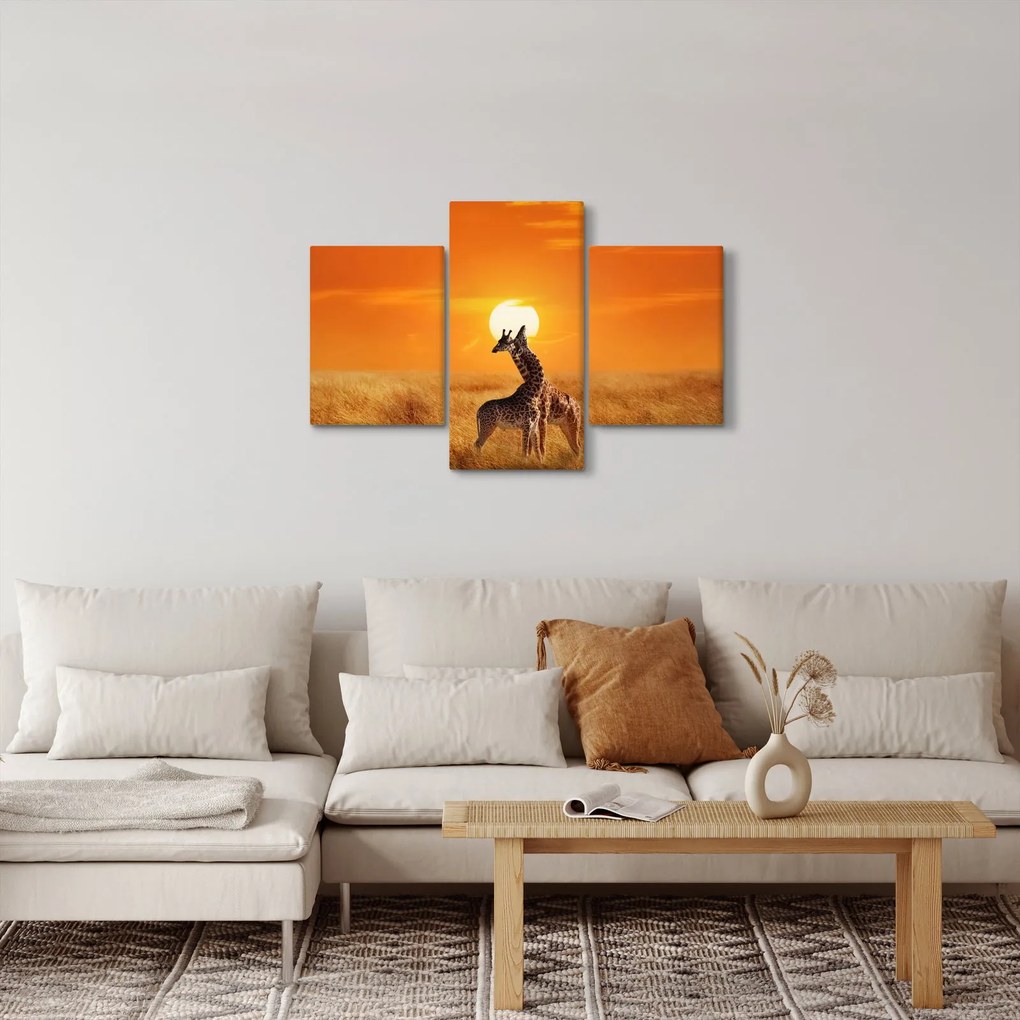 Tablou - Girafe în Parcul Național Serengeti (90x60 cm)