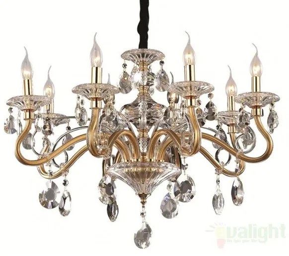 Candelabru 8 brate, cristal Venezian Negresco SP8 087764