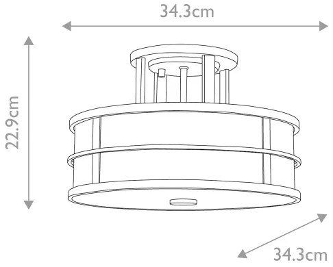 Lustră aplicată Feiss FE-FUSION-SF-PNBR FUSION 3xE27/40W/230V