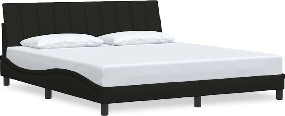vidaXL Cadru de pat fără saltea, Hanko, negru, 180x200 cm, textil