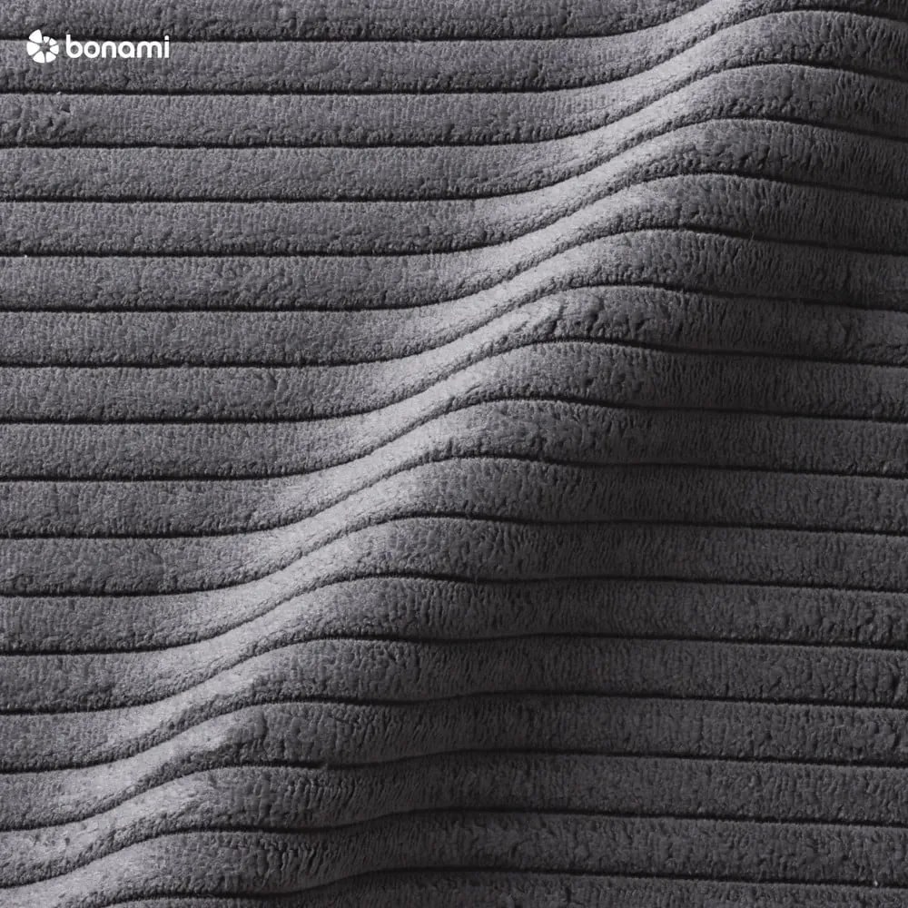 Pat gri închis tapițat cu spațiu de depozitare 90x200 cm Cabana – Meise Möbel