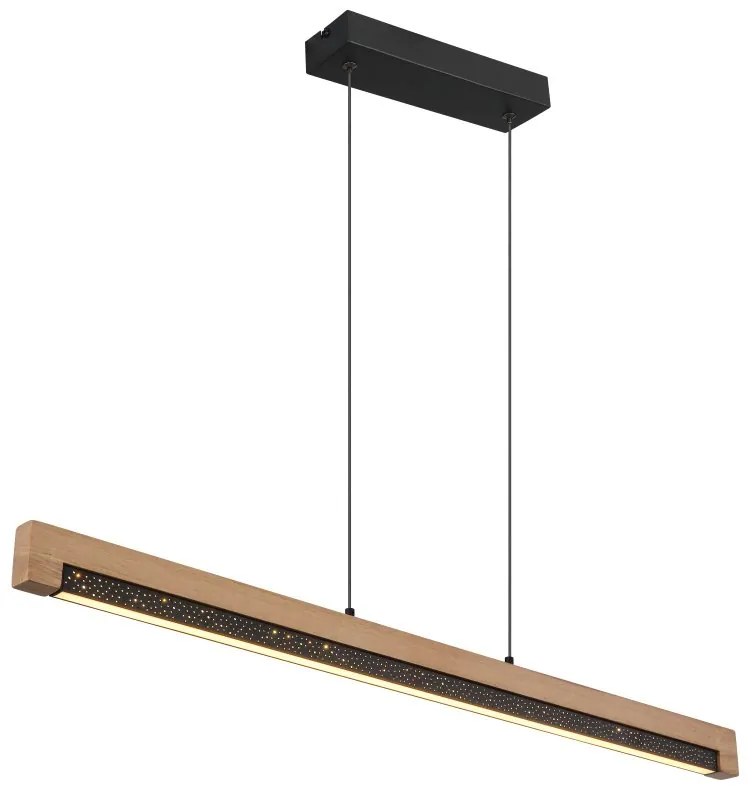 Lustra LED suspendata design natural lemn STARLA