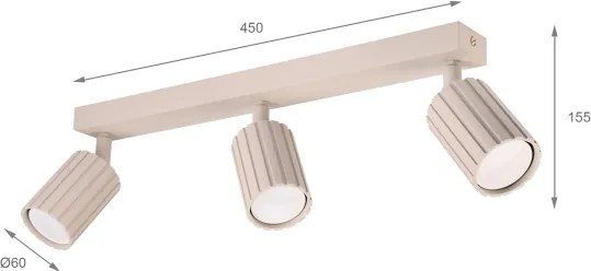 Brilagi - Spot aplicat CRISPINA 3xGU10/10W/230V bej