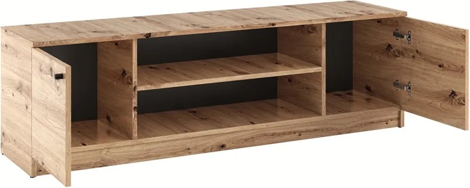 Comodă TV Evi I – 160x40x48.5 cm – Stejar Artisan
