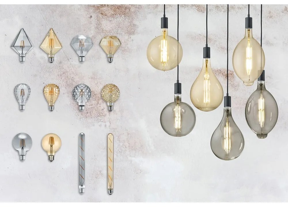 Bec LED E27, cu lumină caldă 4 W Diamant – Trio