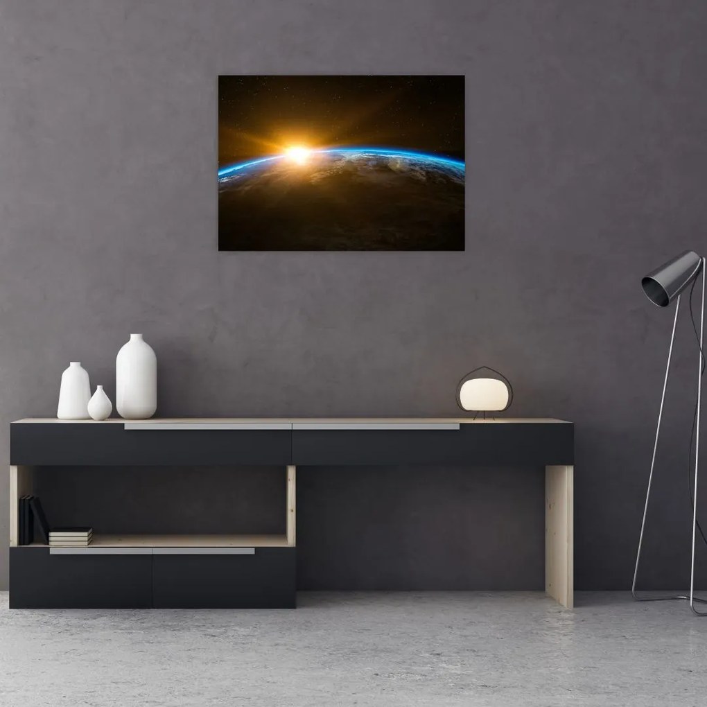 Tablou - Planeta Pământ și univers (70x50 cm)