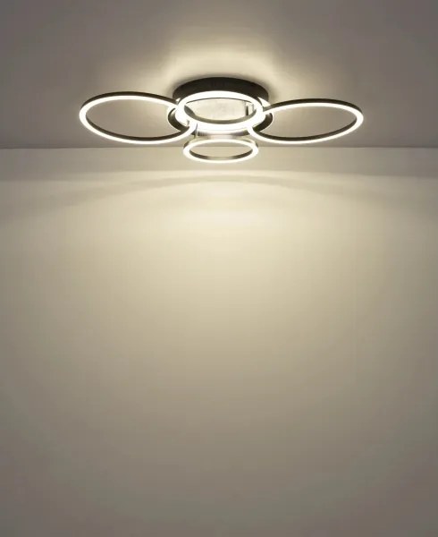 Globo 48477-40C - Plafonieră LED ALVIS LED/40W/230V 4000K 72x52 cm neagră
